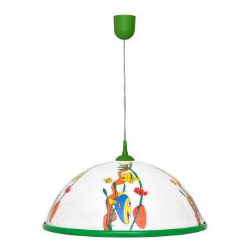 Bērnu piekarama lustra ar auklu FISH 1x27/15W/230V