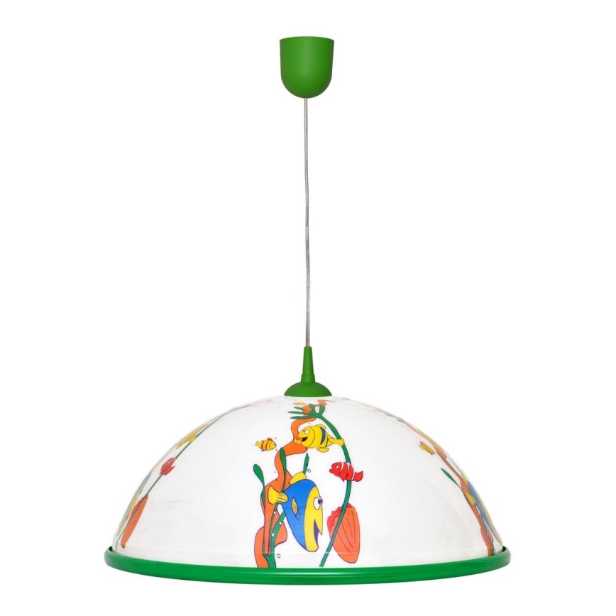 Bērnu piekarama lustra ar auklu FISH 1x27/15W/230V