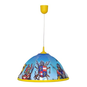 Bērnu piekarama lustra ar auklu KNIGHT 1xE27/15W/230V