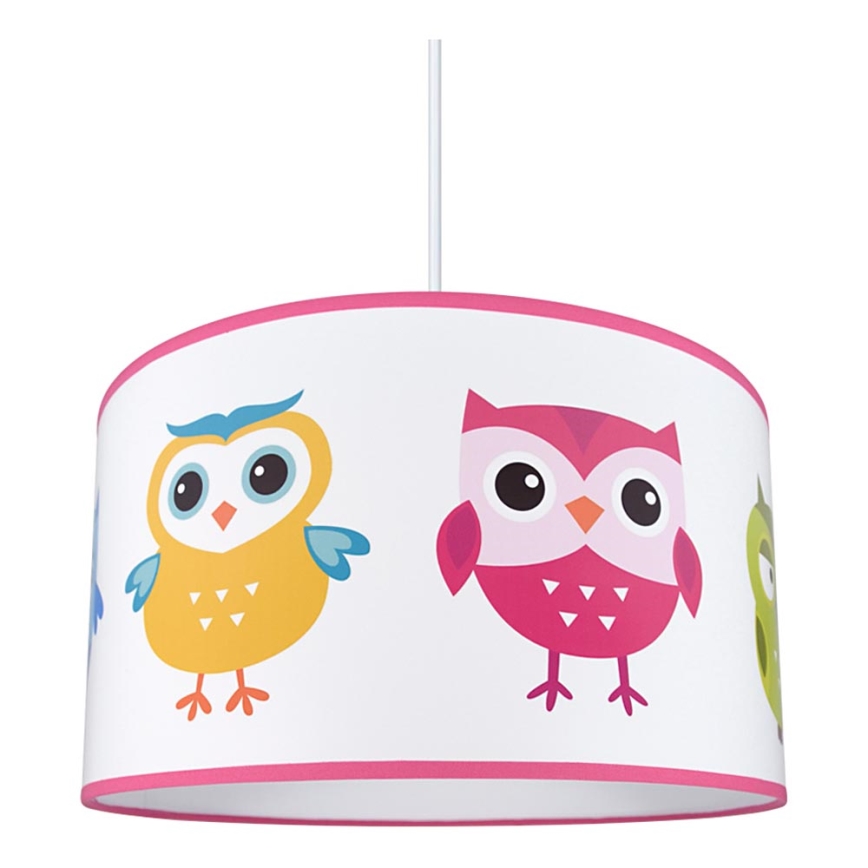 Bērnu piekarama lustra ar auklu OWLS 1xE27/60W/230V