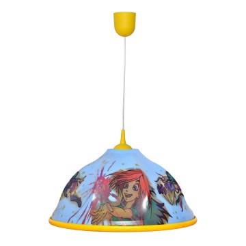 Bērnu piekarama lustra ar auklu WITCH 1xE27/15W/230V