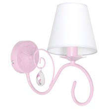 Bērnu sienas gaismeklis LAURA 1xE14/60W/230V gaiši rozā