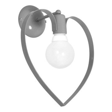 Bērnu sienas lampa AMORE 1xE27/60W/230V pelēka