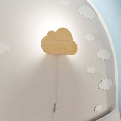 Bērnu sienas lampa CLOUD 1xE14/10W/230V mākonis