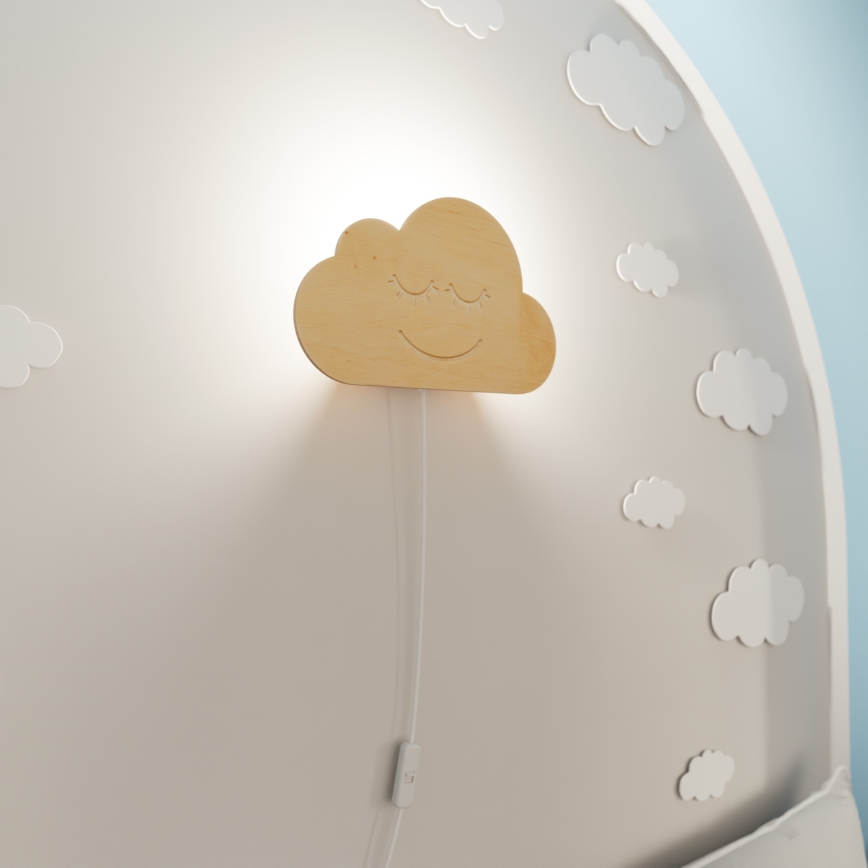 Bērnu sienas lampa CLOUD 1xE14/10W/230V mākonis