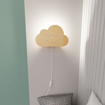 Bērnu sienas lampa CLOUD 1xE14/10W/230V mākonis