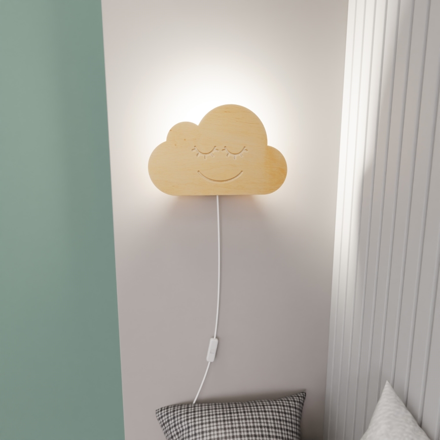 Bērnu sienas lampa CLOUD 1xE14/10W/230V mākonis