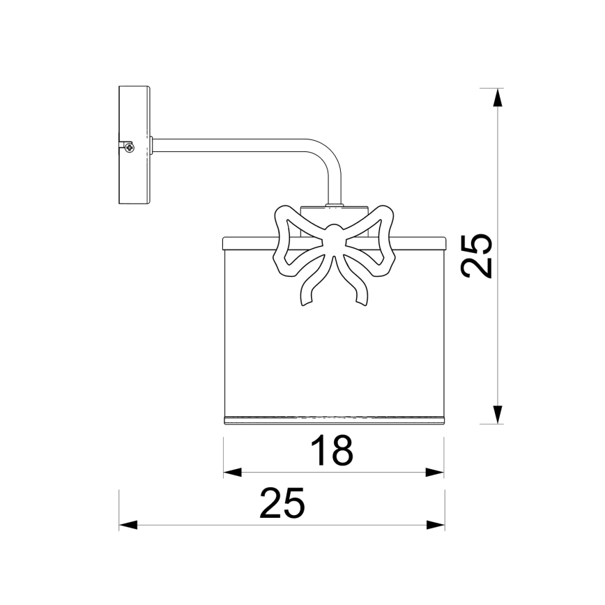 Bērnu sienas lampa SWEET 1xE27/15W/230V balta/sarkana/priekšgals