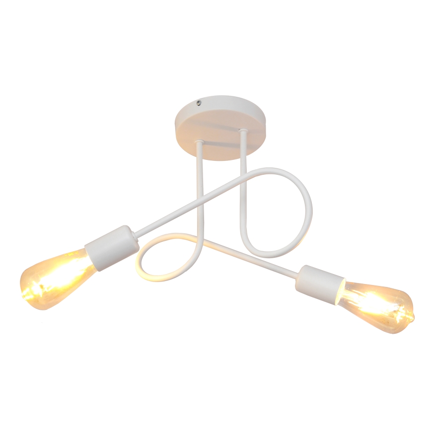 Bērnu virsapmetuma lustra OXFORD 2xE27/15W/230V balta