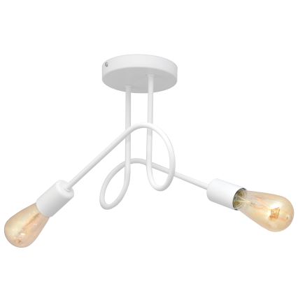 Bērnu virsapmetuma lustra OXFORD 2xE27/15W/230V balta