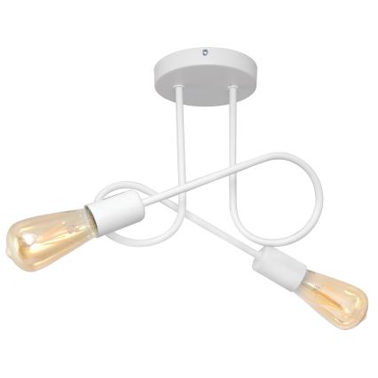 Bērnu virsapmetuma lustra OXFORD 2xE27/15W/230V balta