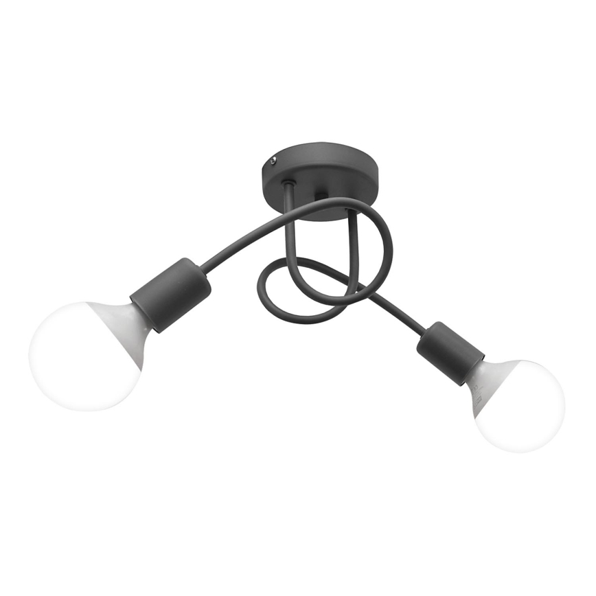 Bērnu virsapmetuma lustra OXFORD 2xE27/15W/230V pelēka