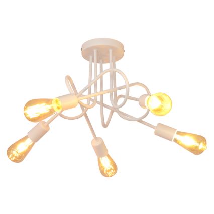 Bērnu virsapmetuma lustra OXFORD 5xE27/15W/230V balta