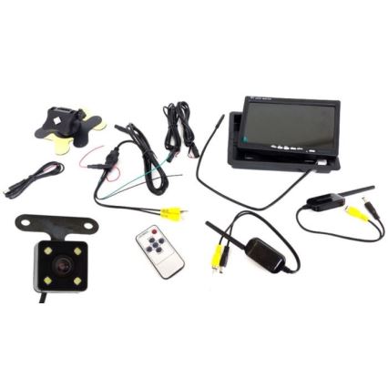 Bezvadu atpakaļgaitas kamera ar LCD Wi-Fi 12V IP66