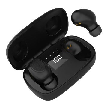 Bezvadu austiņas MIST Bluetooth V5.0 + uzlādes stacija melna