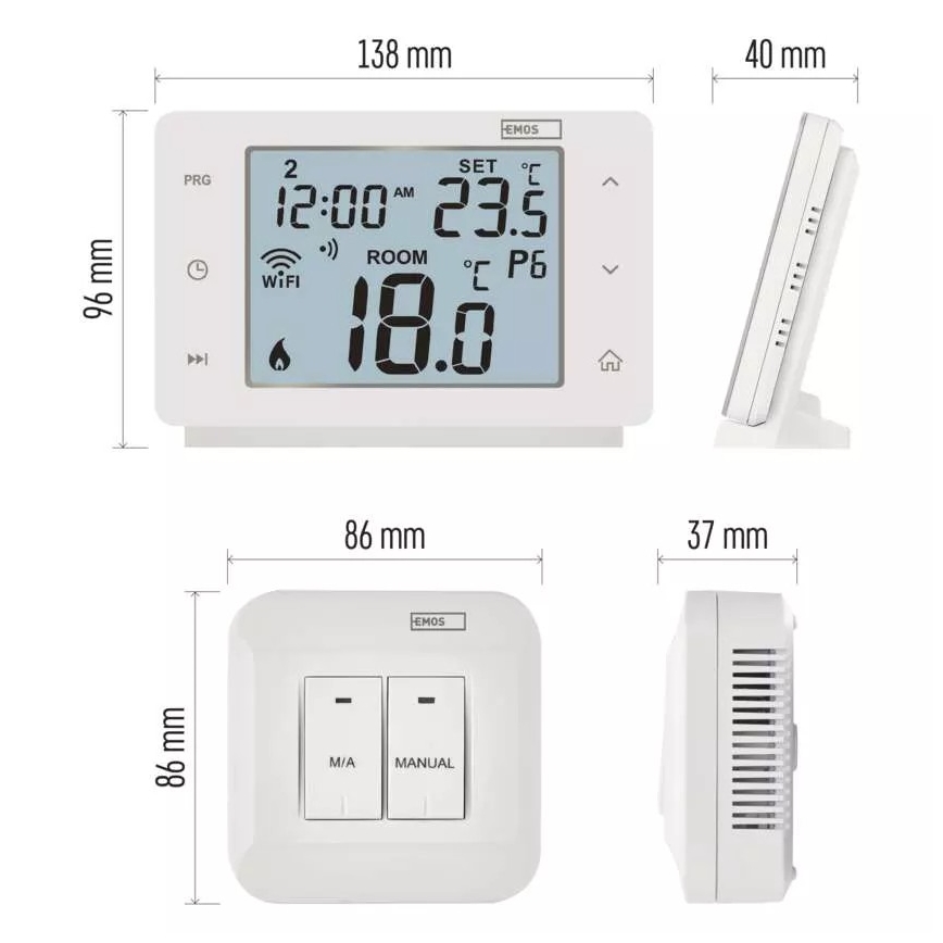 Bezvadu digitālais termostats GoSmart 230V/16A Wi-FI Tuya
