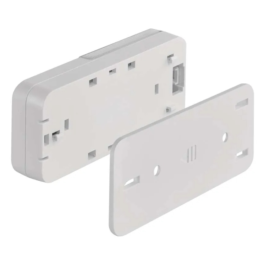 Bezvadu durvju zvana poga, 1xCR2032, balta