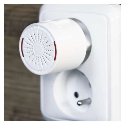 Bezvadu durvju zvans kontaktligzdai 230V + 1xCR2032 balts