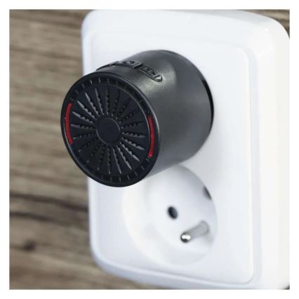 Bezvadu durvju zvans kontaktligzdai 230V + 1xCR2032, melns