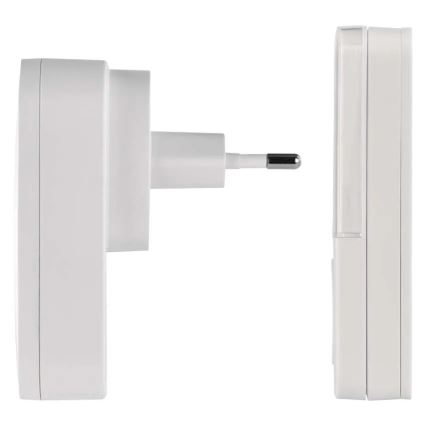 Bezvadu durvju zvans kontaktligzdai GoSmart 230V + 1xCR2032 balts Wi‑Fi