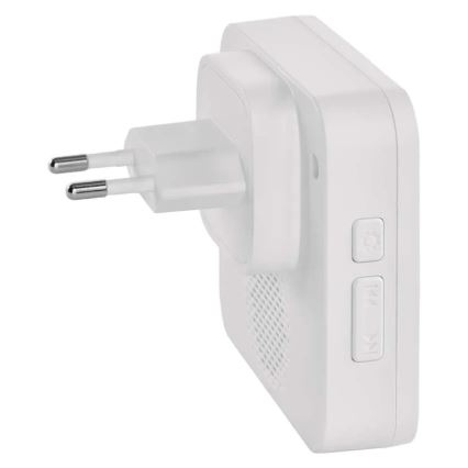 Bezvadu durvju zvans kontaktligzdai GoSmart 230V + 1xCR2032 balts Wi‑Fi