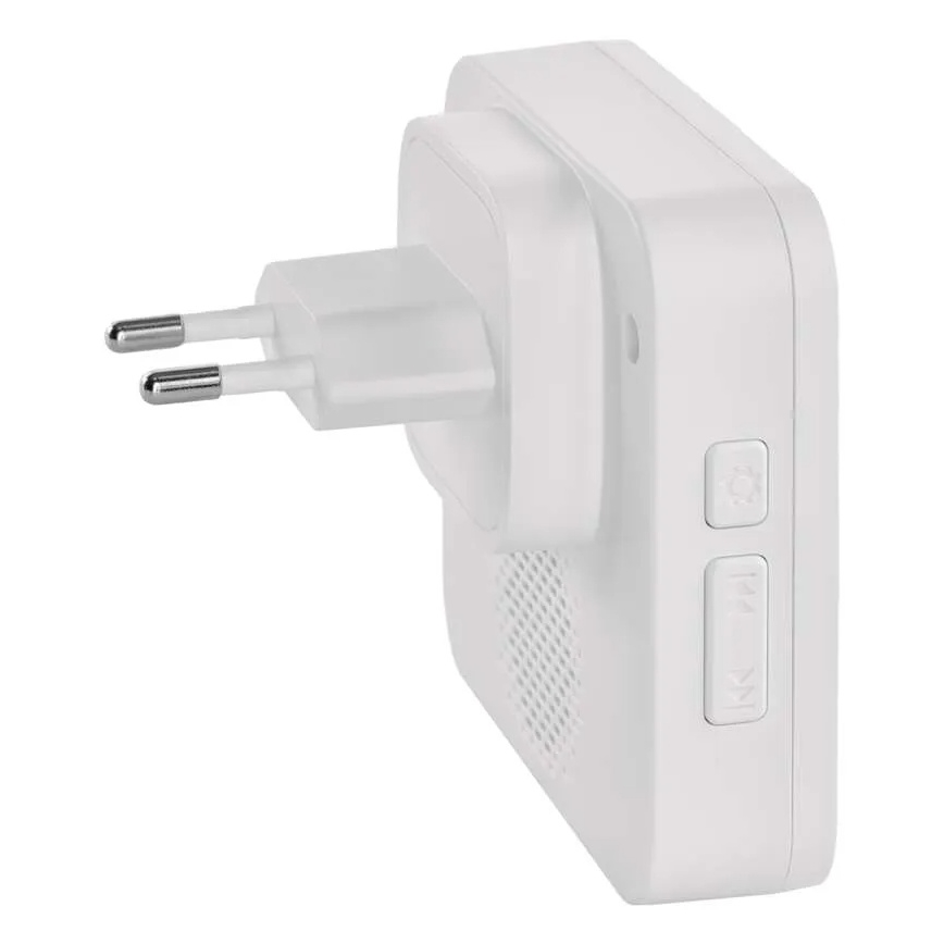 Bezvadu durvju zvans kontaktligzdai GoSmart 230V + 1xCR2032 balts Wi‑Fi