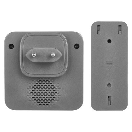 Bezvadu durvju zvans kontaktligzdai GoSmart 230V + 1xCR2032 pelēks Wi-Fi