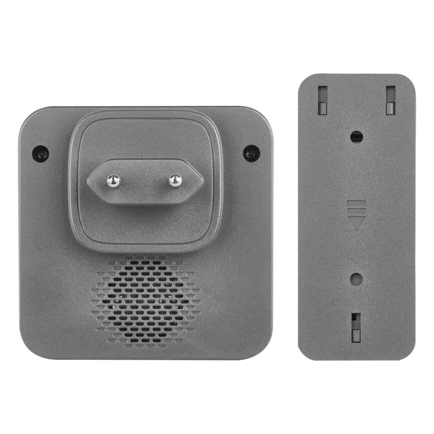 Bezvadu durvju zvans kontaktligzdai GoSmart 230V + 1xCR2032 pelēks Wi-Fi