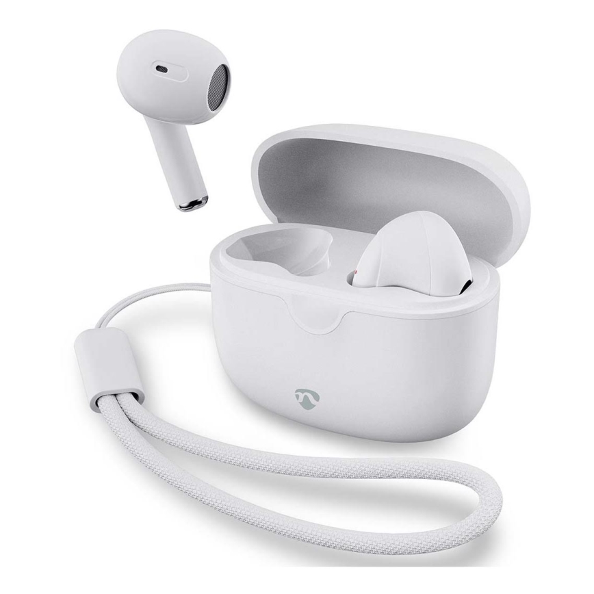 Bezvadu earphones 250 mAh + 2x 30 mAh balta
