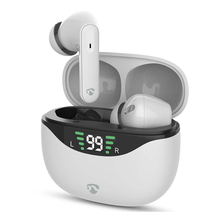 Bezvadu earphones ar ANC 320 mAh + 2x 40 mAh balta