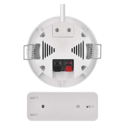 Bezvadu iebūvējamais durvju zvans 230V + 1xCR2032 balts