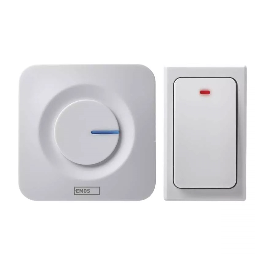 Bezvadu kontaktligzda durvju zvans 230V IP44 balts