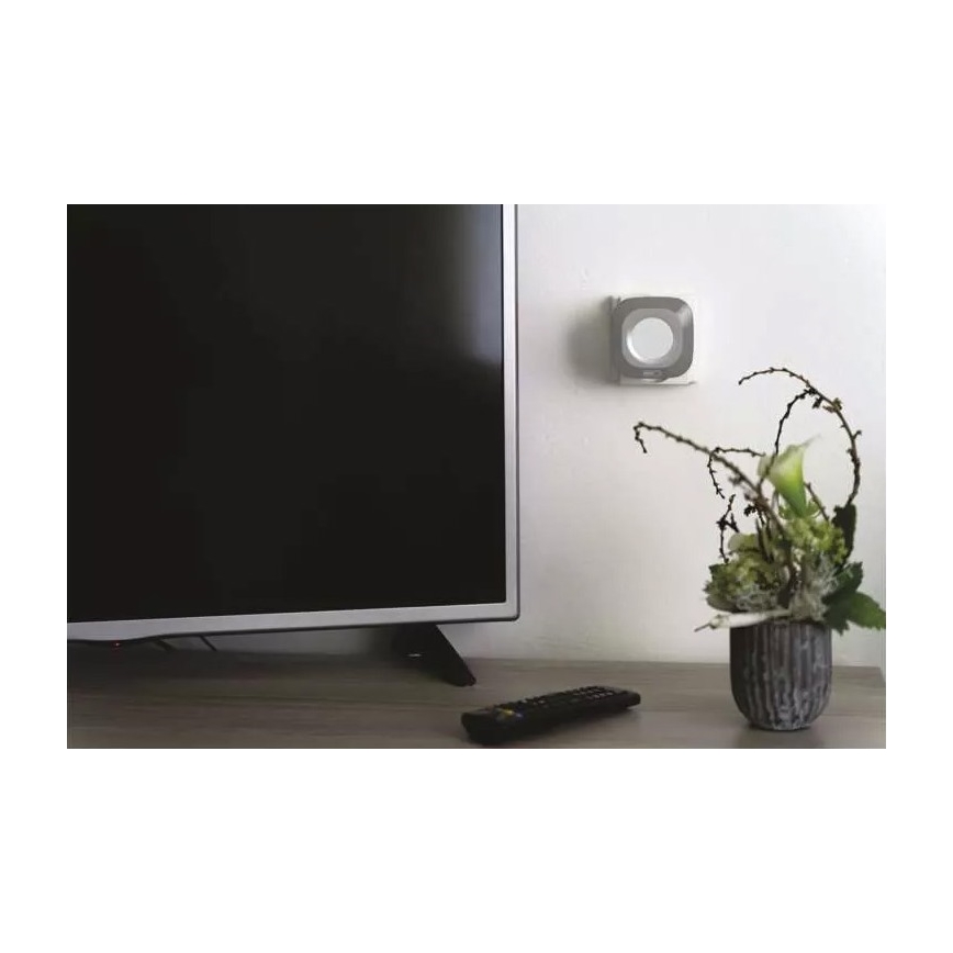 Bezvadu kontaktligzdas durvju zvans 230V + 1xCR2032 IP44 pelēka