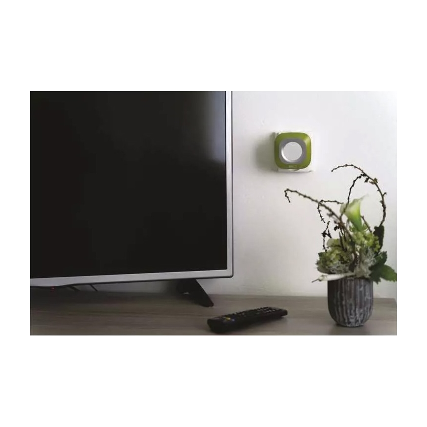 Bezvadu kontaktligzdas durvju zvans 230V + 1xCR2032 IP44 zaļa