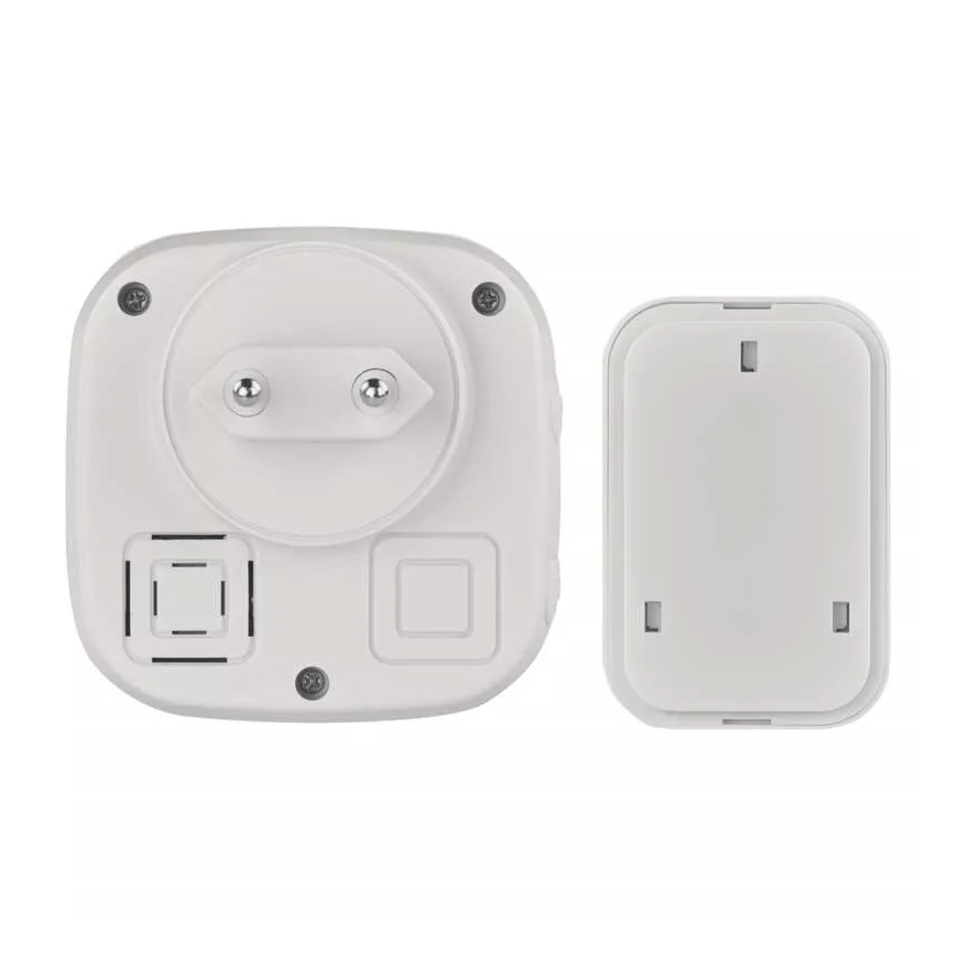 Bezvadu kontaktligzdas durvju zvans 230V + 1xCR2032 IP44 zaļa
