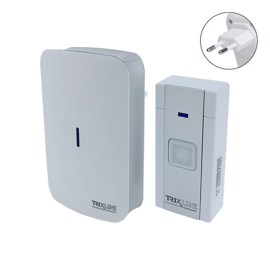 Bezvadu kontaktligzdas durvju zvans BELL 230V + 1x23A balta