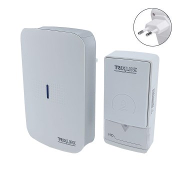 Bezvadu kontaktligzdas durvju zvans PIEZO BELL 230V IP40 balta