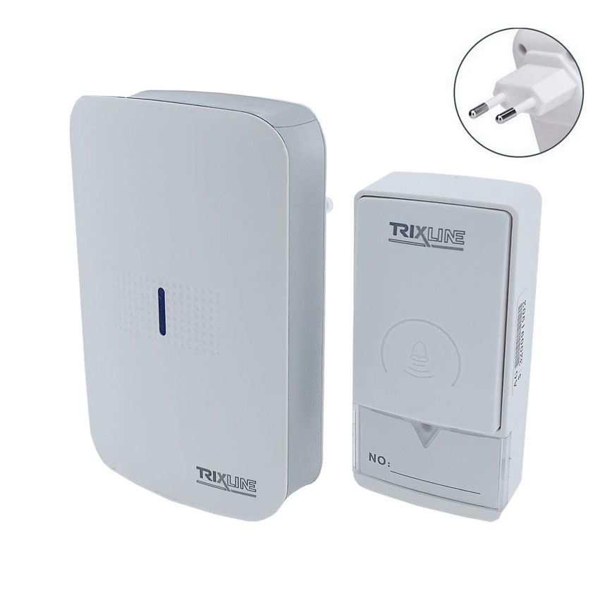 Bezvadu kontaktligzdas durvju zvans PIEZO BELL 230V IP40 balta