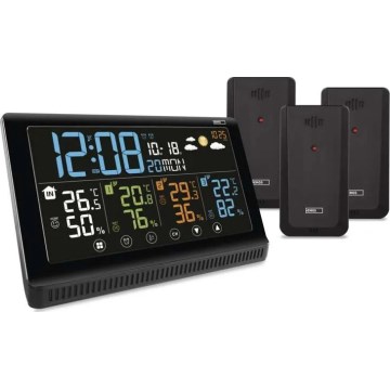 Bezvadu meteostacija ar trim sensoriem 5V/3xAAA + 2xAAA
