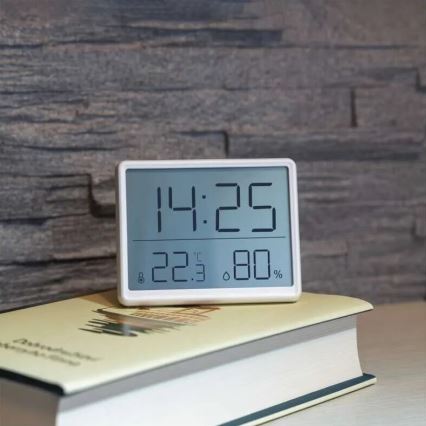 Bezvadu termometrs ar mitruma mērītāju 1xCR2032 balta