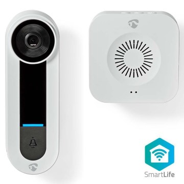 Bezvadu video durvju zvans ar Full HD 1536p sensoru 3xAA Wi-Fi IP65