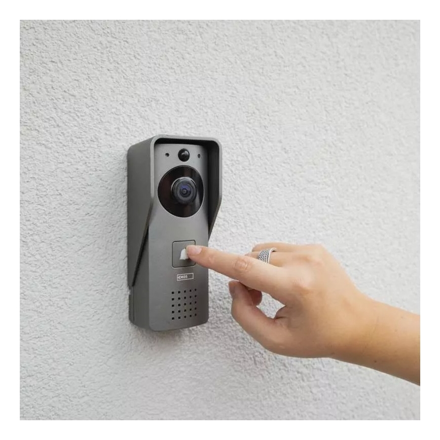 Bezvadu video durvju zvans ar kustību sensoru GoSmart 12V 3xAA IP44 Wi-Fi Tuya