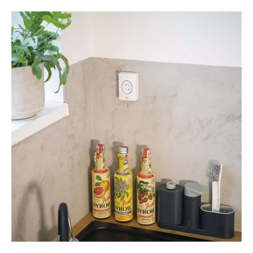 Bezvadu video durvju zvans ar kustību sensoru GoSmart 12V 3xAA IP44 Wi-Fi Tuya