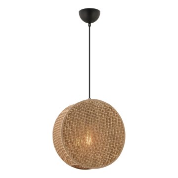 BIG DRUM pakaramais lukturis uz vada 1xE27/60W/230V brūns