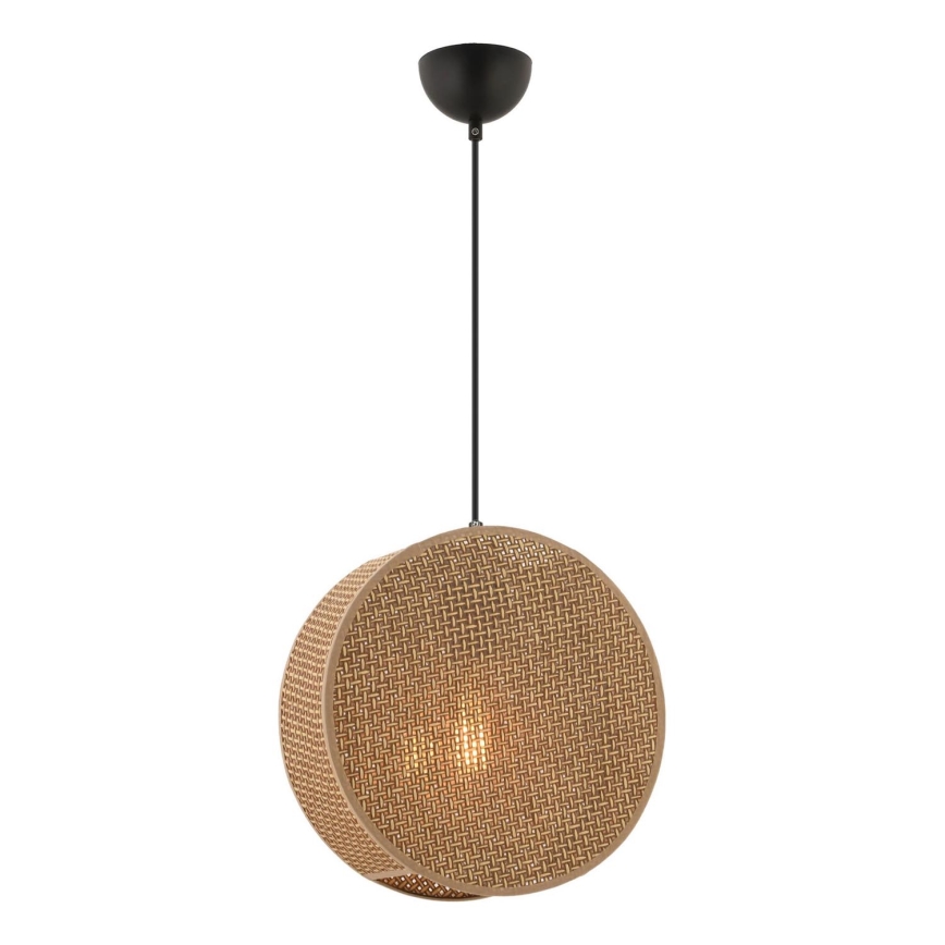 BIG DRUM pakaramais lukturis uz vada 1xE27/60W/230V brūns