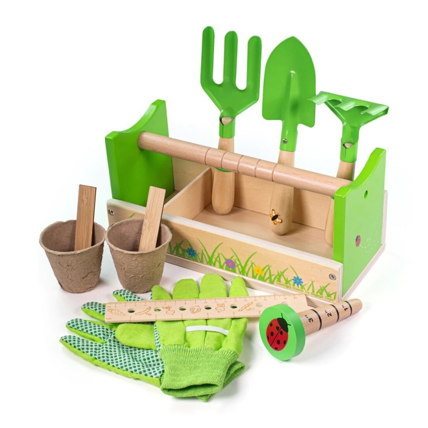 Bigjigs Toys - Dārza komplekts kastē