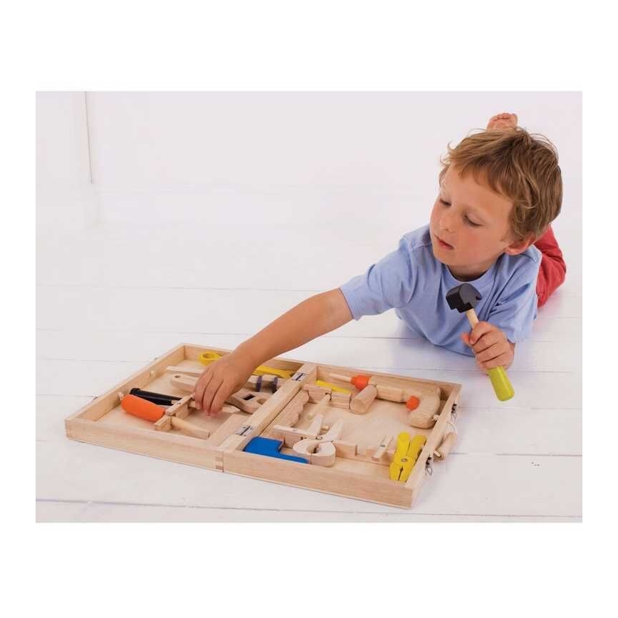 Bigjigs Toys - Koka koferis ar instrumentiem