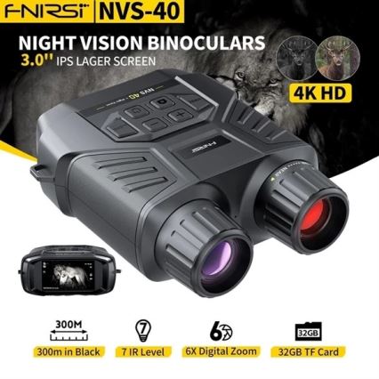 Binoklis ar nakts redzi 6x25, 4000 mAh