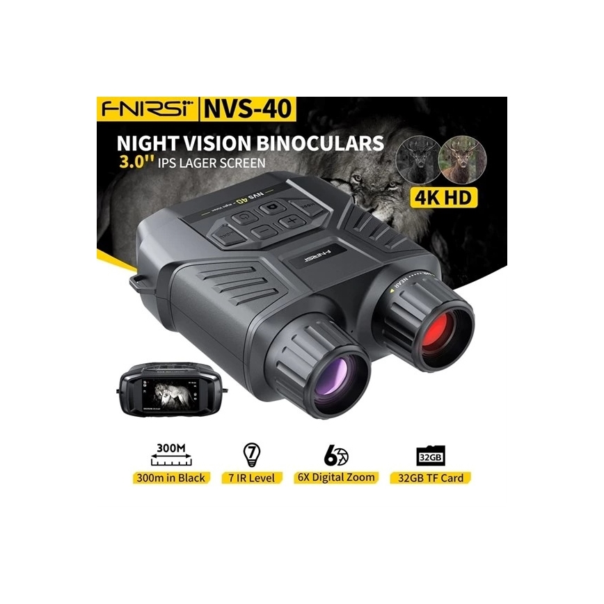 Binoklis ar nakts redzi 6x25, 4000 mAh