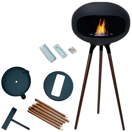 BIO kamīns TOKIO 45x100 cm 2 kW melns